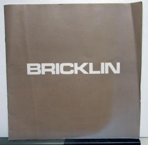 1975 Bricklin Dealer Color Sales Brochure & Poster Gull-Wing Doors Sports Car