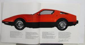 1975 Bricklin Dealer Color Sales Brochure & Poster Gull-Wing Doors Sports Car