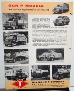 1965 Diamond T P Series Truck Models Dealer Sales Folder 4X2 4X4 6X4 6X6