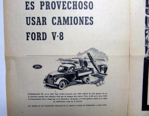 1940 Ford Truck V8 Brand New & Unsurpassed Ad Proofs Portuguese Text Orig