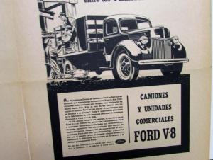 1940 Ford Truck V8 Brand New & Unsurpassed Ad Proofs Portuguese Text Orig