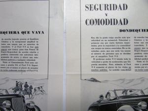 1937 Ford V8 Safety And ComfortAd Proofs Original Spanish Text