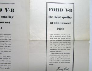 1935 Ford V8 The Best Quality At The Lowest Cost Ad Proof Orig