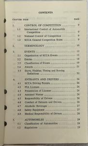 1968 Sports Car Club of America General Competition Rules Book - SCCA