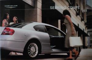 2003 Chrysler Sebring Coupe Color Dealer Sales Brochure