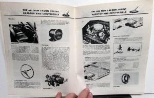 1963 63 1/2 Ford Falcon Dealer Illustrated Pricing & Specification Manual Repro