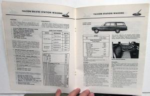 1963 63 1/2 Ford Falcon Dealer Illustrated Pricing & Specification Manual Repro