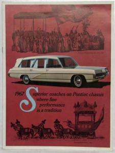 1967 Pontiac Chassis with Superior Coaches Large Sales Brochure - Hearse Limo