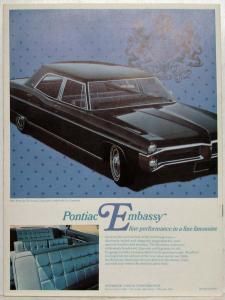 1967 Pontiac Chassis with Superior Coaches Large Sales Brochure - Hearse Limo