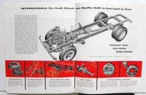 1957 International IH Fire Truck Chassis Dealer Sales Brochure 50th Anniversary