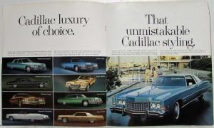 1973 Cadillac Sales Brochure - Fleetwood DeVille Calais Eldorado Indy Pace Car