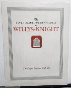 1924 Willys Knight Sales Brochure The Seven Beautiful New Models Original