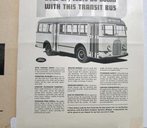 1938 Ford Transit Bus Features Why Revenue Goes Up Cost Goes Down Ad Proof Orig