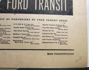 1938 Ford Transit Bus Features Why Revenue Goes Up Cost Goes Down Ad Proof Orig