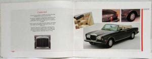 1988 Bentley Oversized Sales Brochure - Eight Mulsanne S Turbo R Continental