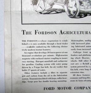 1920 Ford Fordson Agricultural Tractor Features Farm Work This Spring Ad Proof