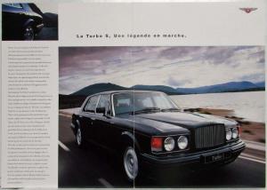 1995 Bentley Turbo S Sales Folder - French Text