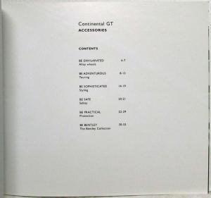 2005 Bentley Continental GT Accessories Brochure