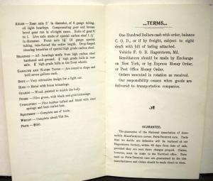 1904 Pope Tribune Automobiles Dealer Pocket Sales Brochure Nice Rare!