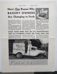 1936 Ford V8 Truck Delivery Bakery Owners Are Changing Ad Proof Original