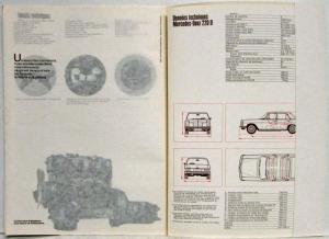 1968 Mercedes-Benz 220 D Sales Brochure from Paris Auto Show - French Text