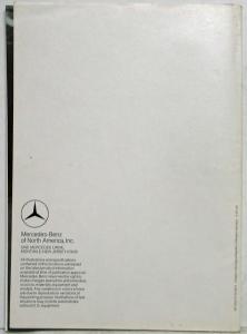 1975 Mercedes-Benz Passenger Car Program Sales Brochure