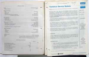 1969 Chrysler Plymouth Dealer Technical Service Bulletins Set Procedure Updates