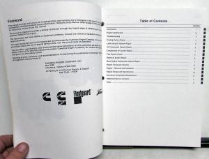 1990 Cummins Troubleshooting Repair Shop Manual L10 Command STC & Celect Engine