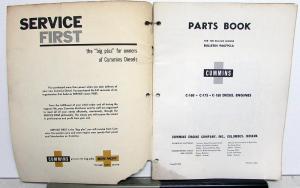 1960 Cummins Parts Catalog Book Model C-160 C-175 C-180 Diesel Engines 966793-A