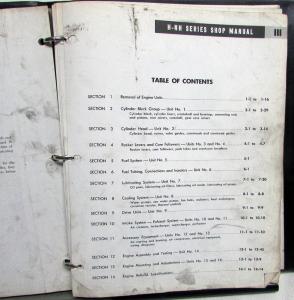 1964 Cummins H & NH Series Diesel Engines Operator Owners & Shop Repair Manual