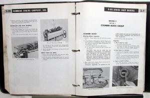 1964 Cummins H & NH Series Diesel Engines Operator Owners & Shop Repair Manual