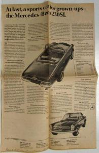 1966 Mercedes-Benz 230SL Ads from The Evening Bulletin - Philadelphia