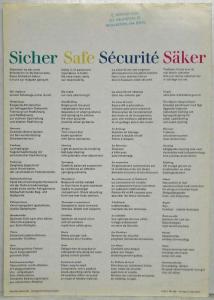 1967 Mercedes-Benz Safety Features Sales Brochure - Multi-Language P1153/1