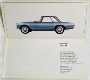 1967 Mercedes-Benz Voitures Sales Brochure - French Text