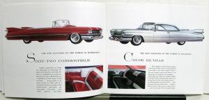 1959 Cadillac Sales Brochure Series 62 Coupe De Ville Fleetwood 60 Eldorado 75