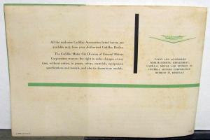 1960 Cadillac Dealer Original Accessories Sales Brochure Full Line Rare