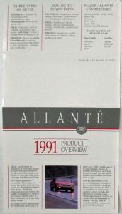 1991 Cadillac Allante Salesman Self-Training Program