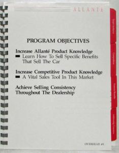 1991 Cadillac Allante Salesman Training Program - Meeting Leader Edition