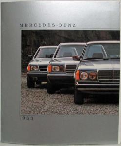 1983 Mercedes-Benz Full Line Small Sales Brochure with Spec Dimensions Sheet