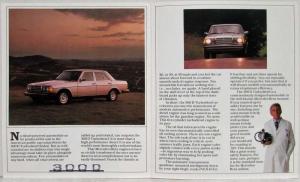 1983 Mercedes-Benz Full Line Small Sales Brochure with Spec Dimensions Sheet