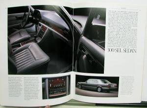 1988 Mercedes-Benz S-Class Sales Brochure Large Prestige Dealer