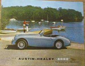 1960 Austin Healey 3000 Original Sales Brochure