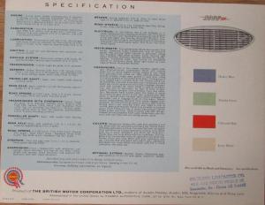 1960 Austin Healey 3000 Original Sales Brochure