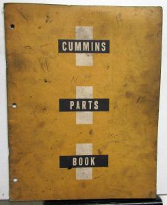 1958 Cummins NH 180 195 220 Diesel Engines Parts Book Catalog Bulletin 966789