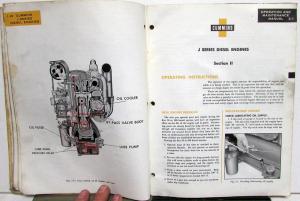 1959 Cummins J Series Diesel Engines Owners Operation & Maintenance Manual