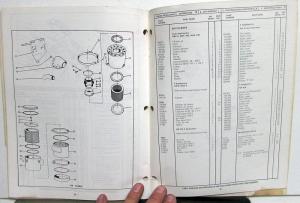 1970 Cummins Diesel Engine H NH 743 Series Dealer Parts Book Catalog 5 1/8 Bore