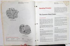 1965 Cummins Diesel V6-140 & V8-185 Series Engines Owners Operators Manual