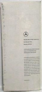 1994 Mercedes-Benz Model Overview Sales Folder