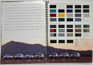 1998 Mercedes-Benz Coupes and Coupe/Roadsters Sales Binder