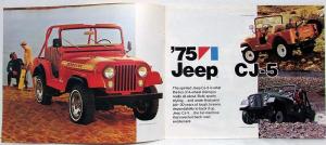 1975 Jeep CJ-5 Cherokee Pickup Wagoneer Special Auto Show Edition Sales Brochure